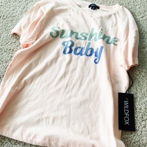 Flash Sale-Wildfox Sunshine Baby Tee